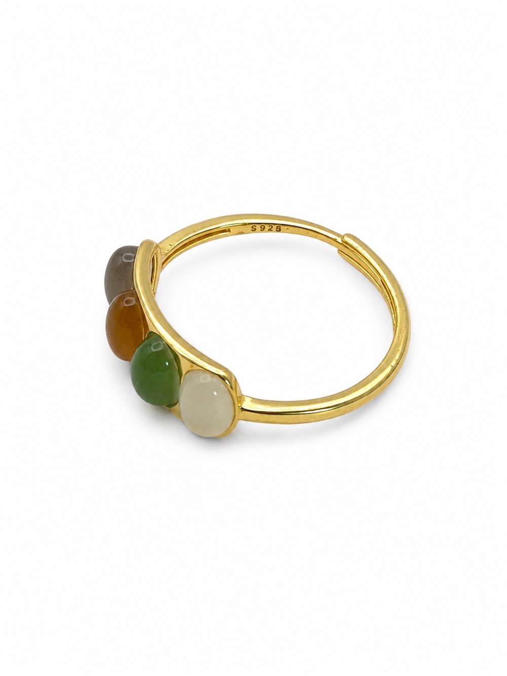 Mixed Jade Ring (S925) R100 - Picture 3 of 3